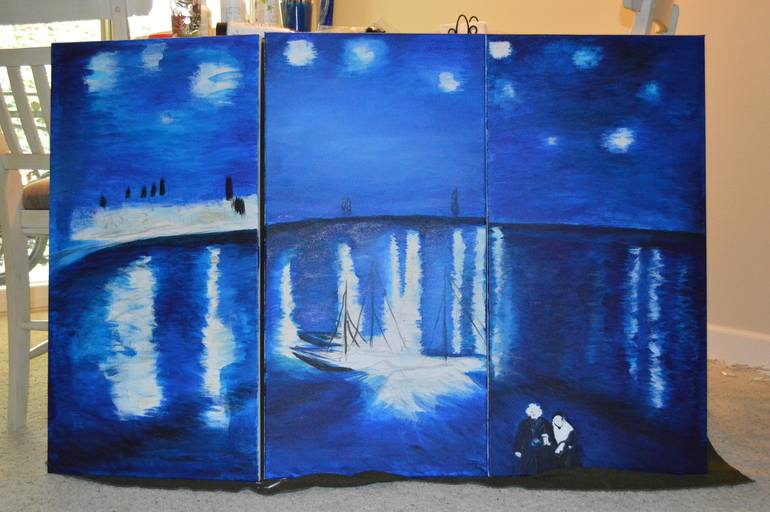 Original Abstract Landscape Painting by Maria A Barrera-Rojas