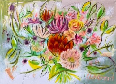 Original Expressionism Floral Paintings by Liza Lombaard
