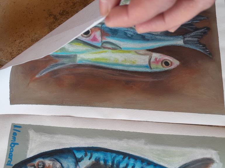 Original Fish Painting by Liza Lombaard