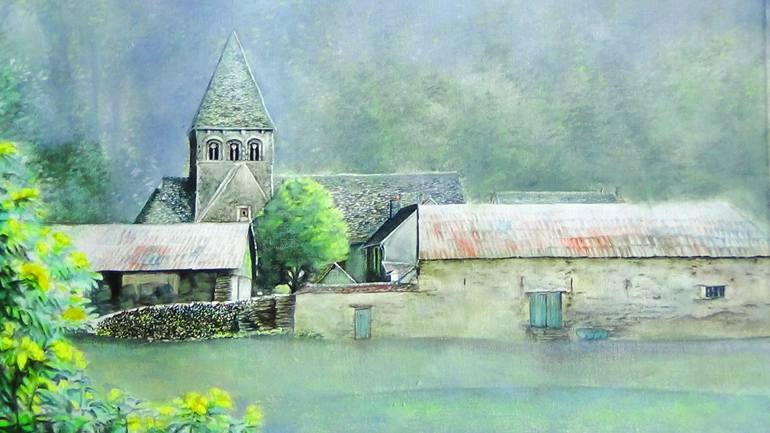 Original Figurative Landscape Painting by Claude Feuillet