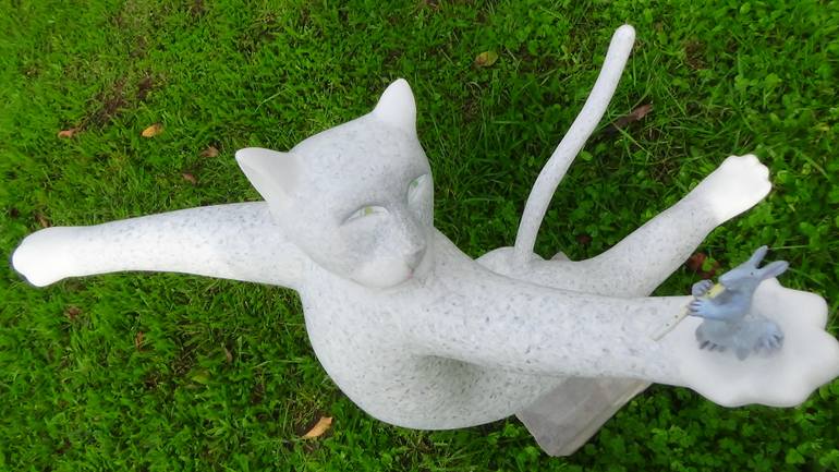 Original Figurative Cats Sculpture by Claude Feuillet
