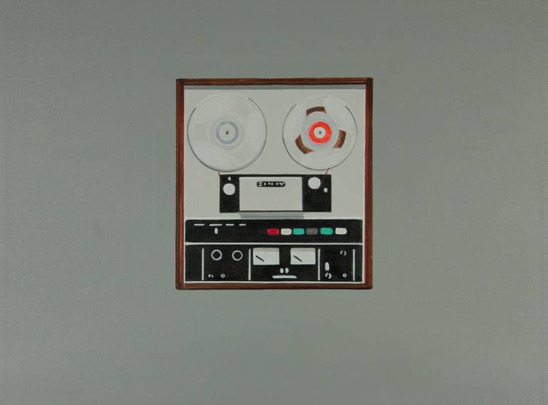 Sony Reel to Reel Player on Lt. Gray Painting by Wyatt McDill