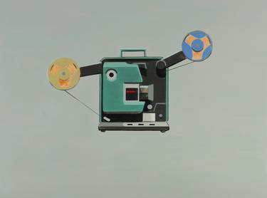 Vintage 16mm Film Projector Painting thumb