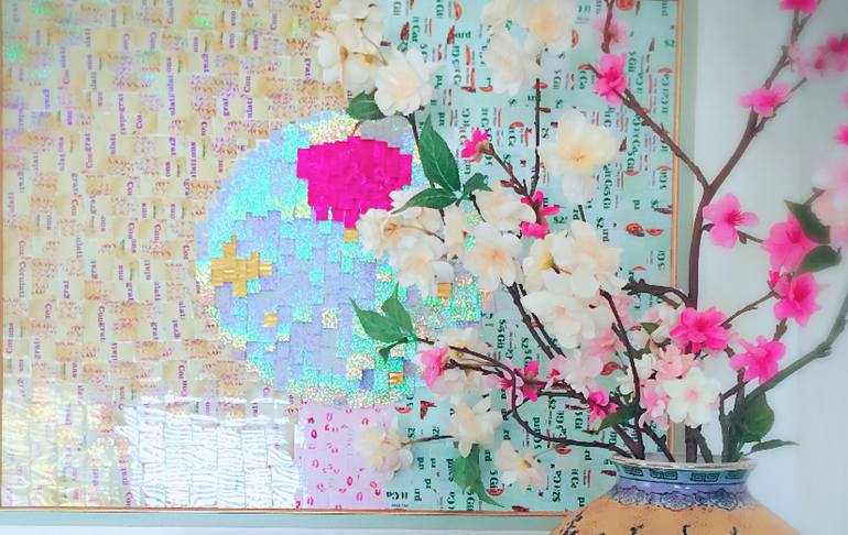 Original Cubism Abstract Collage by Margot Tomaszewska