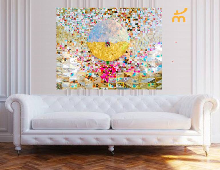 Original Cubism Abstract Collage by Margot Tomaszewska