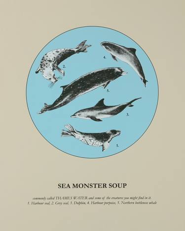 Saatchi Art Artist Anna Walsh; Printmaking, “Sea Monster Soup - Limited Edition 7 of 12” #art