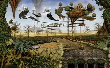 Original Surrealism Landscape Paintings by satrio budhi tomo