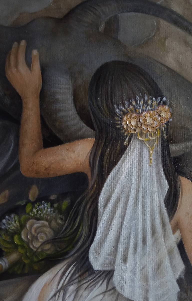 Original Figurative Women Painting by Satrio Budhi Tomo