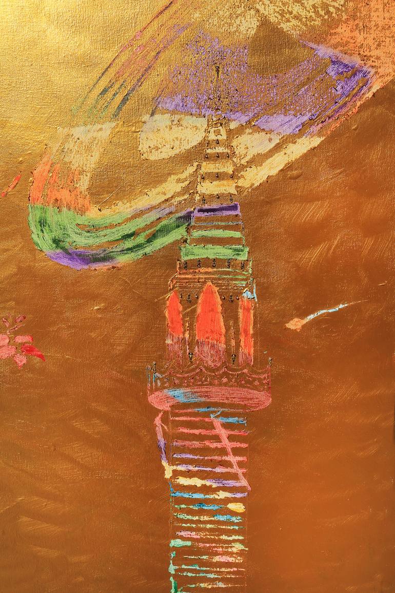 Original Abstract Architecture Painting by Arturo Prins