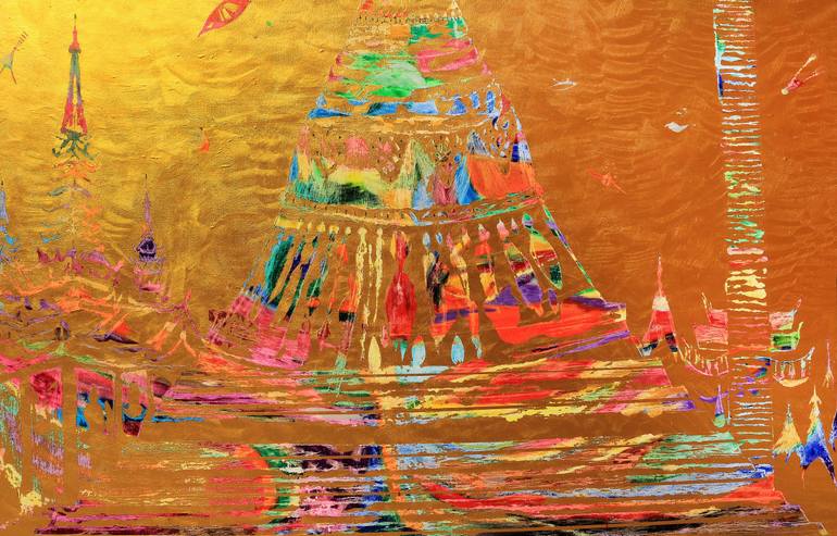 Original Abstract Architecture Painting by Arturo Prins