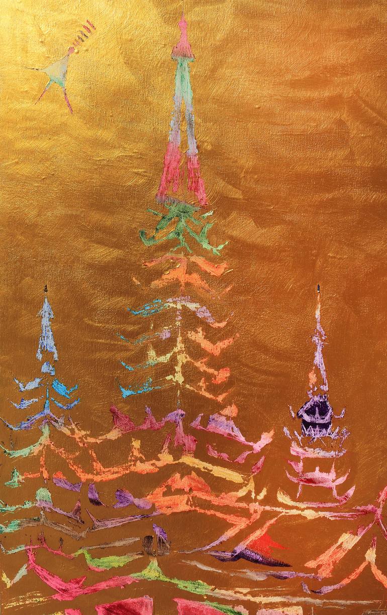 Original Abstract Architecture Painting by Arturo Prins