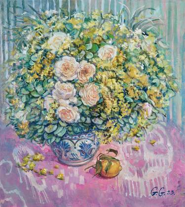 Original Pop Art Floral Paintings by Gulia Gromova