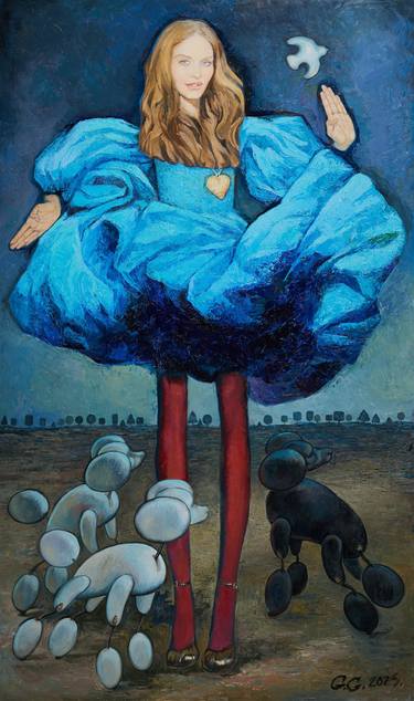 Original Contemporary People Painting by Gulia Gromova