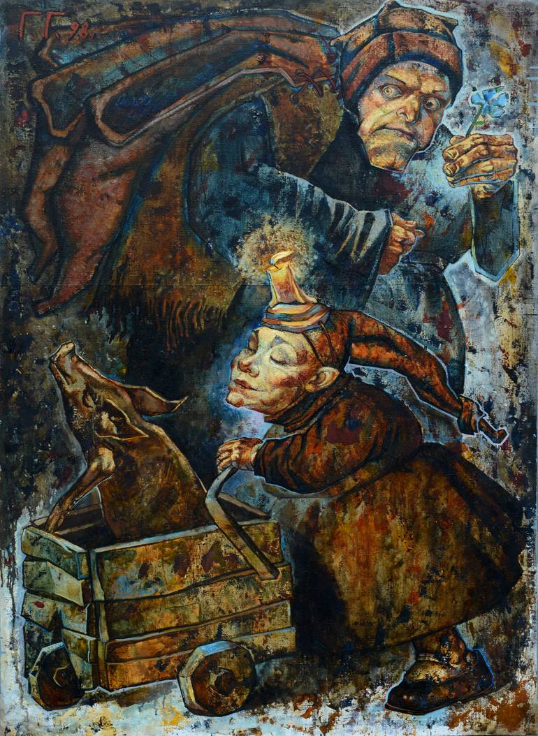 Original Fantasy Painting by Gulia Gromova