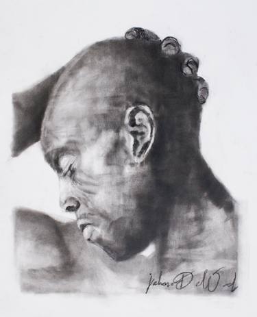 Original Charcoal Drawings From South Africa For Sale