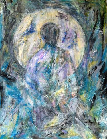 Original Expressionism Men Painting by Caren Keyser