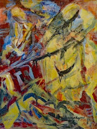 Original Abstract Expressionism Fantasy Painting by Caren Keyser