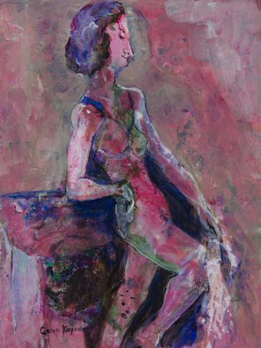 Original Abstract Expressionism Women Paintings by Caren Keyser