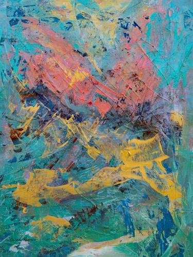 Original Abstract Expressionism Abstract Paintings by Caren Keyser