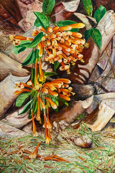 Original Photorealism Floral Paintings by Caren Keyser