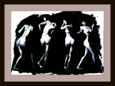 Print of Expressionism Nude Paintings by Fikriye Kesti Ünker