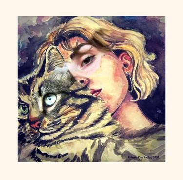Girl with a cat - Limited Edition of 5 thumb