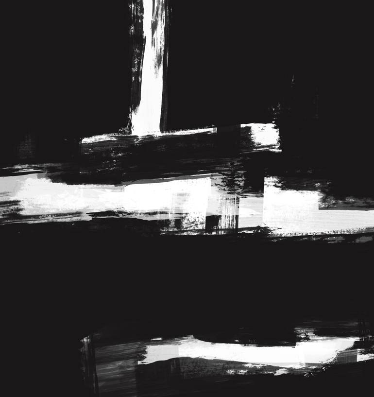 Original Minimalism Abstract Mixed Media by ŁUkasz Ziomek