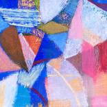 Composition with pink and blue by Helen Newton