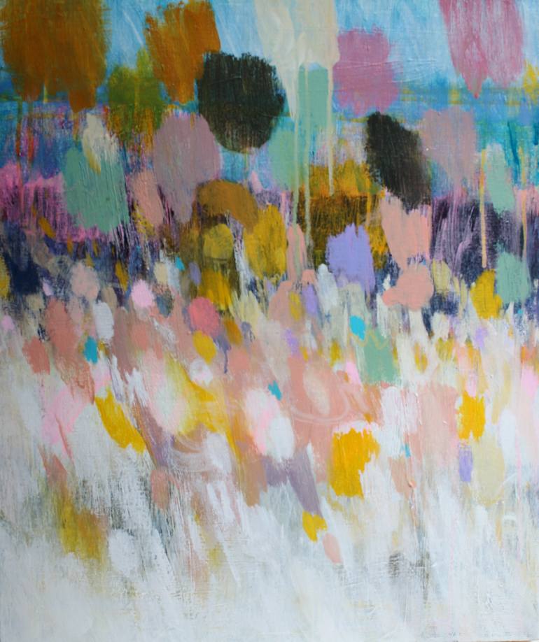 Original Abstract Expressionism Abstract Painting by Helen Newton