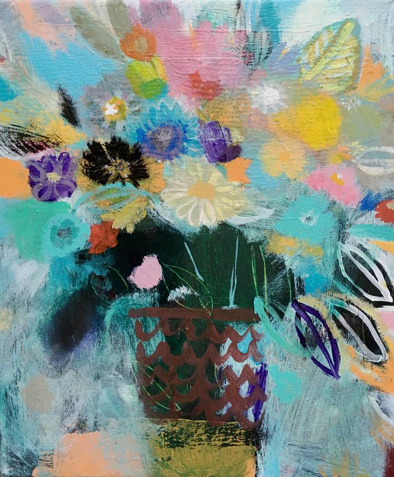 Floral bouquet Painting by Helen Knaggs | Saatchi Art