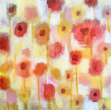Original Abstract Floral Paintings by Helen Knaggs
