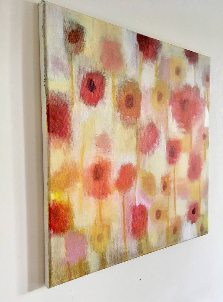 Original Abstract Floral Painting by Helen Newton