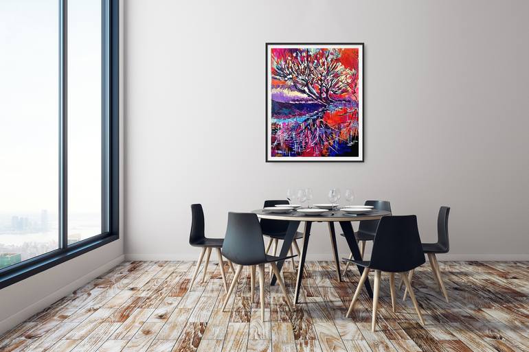 Original Abstract Landscape Painting by Janak Narayan