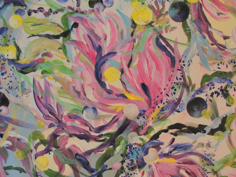 Original Abstract Floral Painting by Janak Narayan