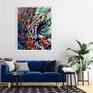 This painting is incredibly dynamic and full of movement in a very contemporary, stylized color palette and brushwork. There is a deliberate deconstruction of representation scenery of trees in a windy situation. The water is rippling in the wind. I want the audience to feel the vibrancy of the work. This artwork is sure to be a focal point in any wall space.