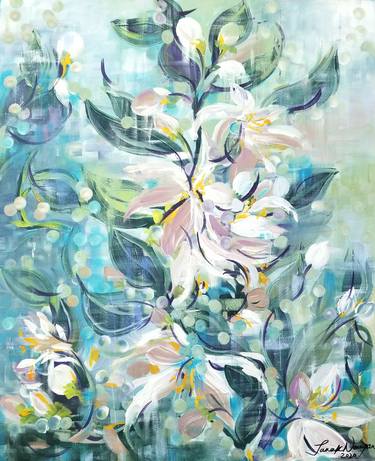 Print of Abstract Expressionism Floral Paintings by Janak Narayan