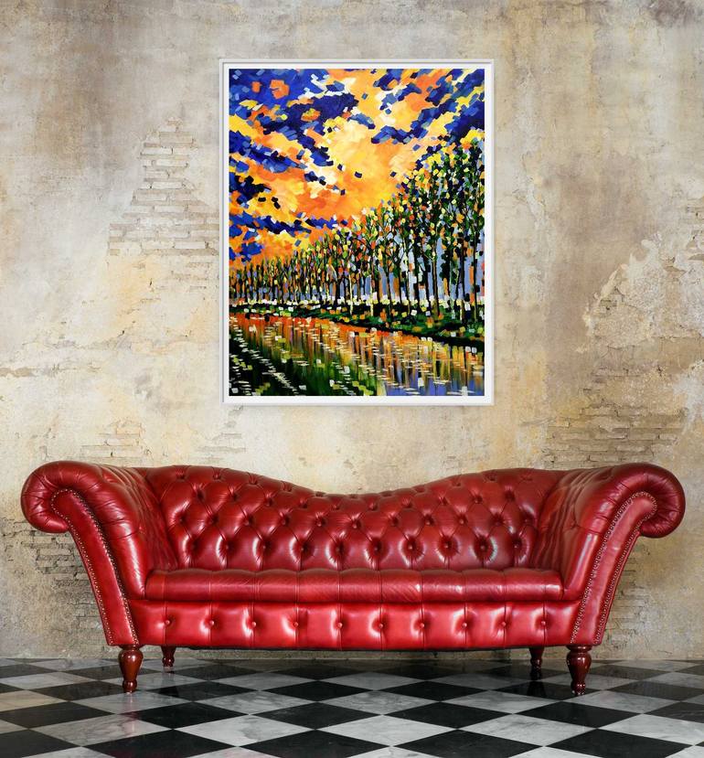 Original Abstract Expressionism Landscape Painting by Janak Narayan