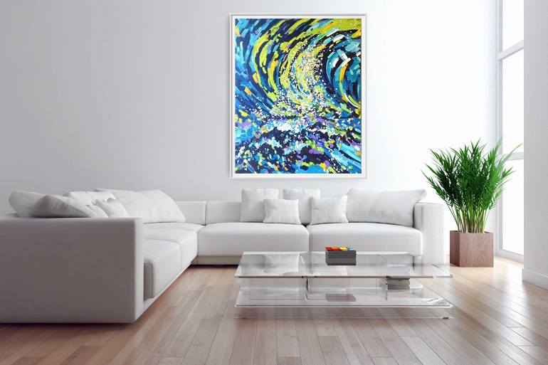 Original Abstract Expressionism Landscape Painting by Janak Narayan