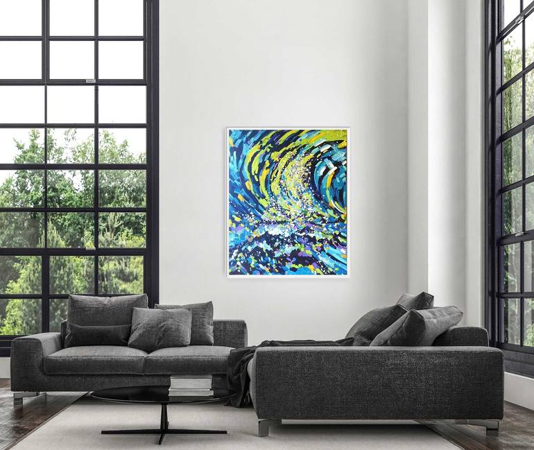 Original Abstract Expressionism Landscape Painting by Janak Narayan