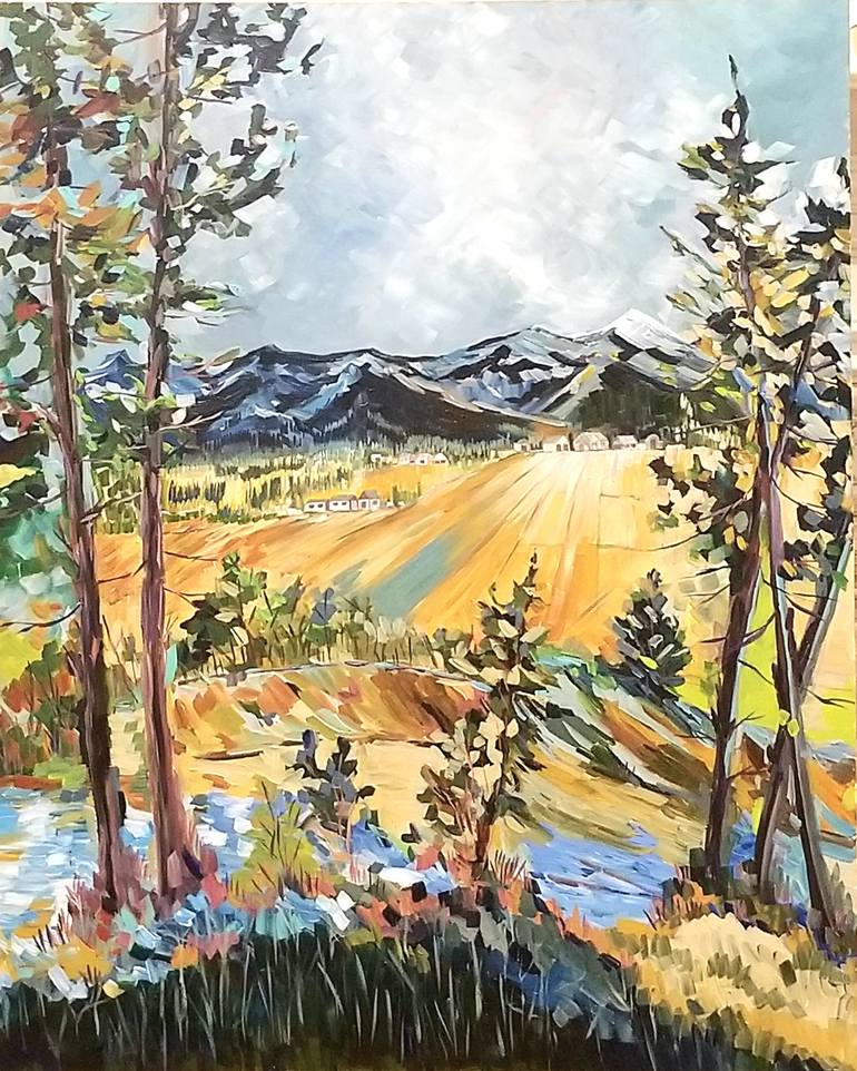 Original Expressionism Landscape Painting by Janak Narayan