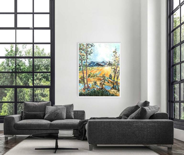 Original Expressionism Landscape Painting by Janak Narayan