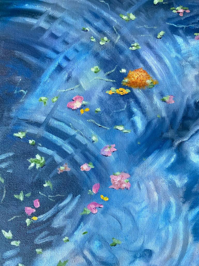 Original Abstract Expressionism Garden Painting by Caesiliae Fine Art