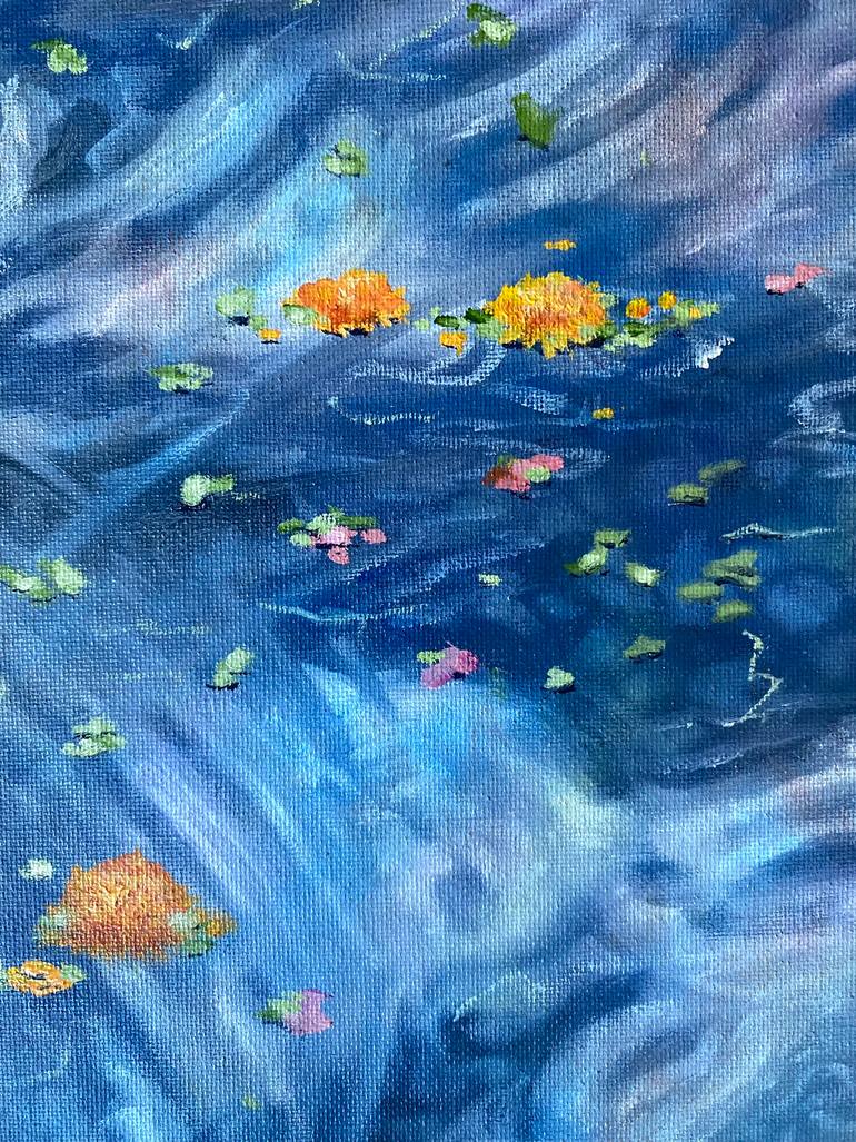 Original Abstract Expressionism Garden Painting by Caesiliae Fine Art
