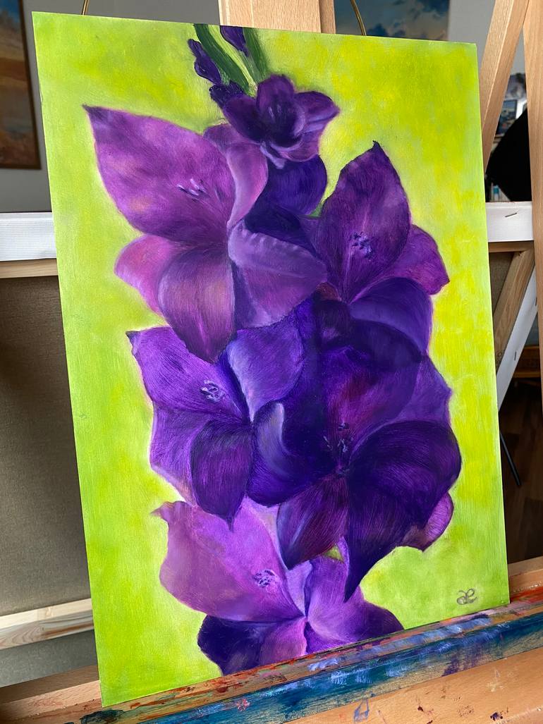 Original Abstract Expressionism Floral Painting by Caesiliae Fine Art