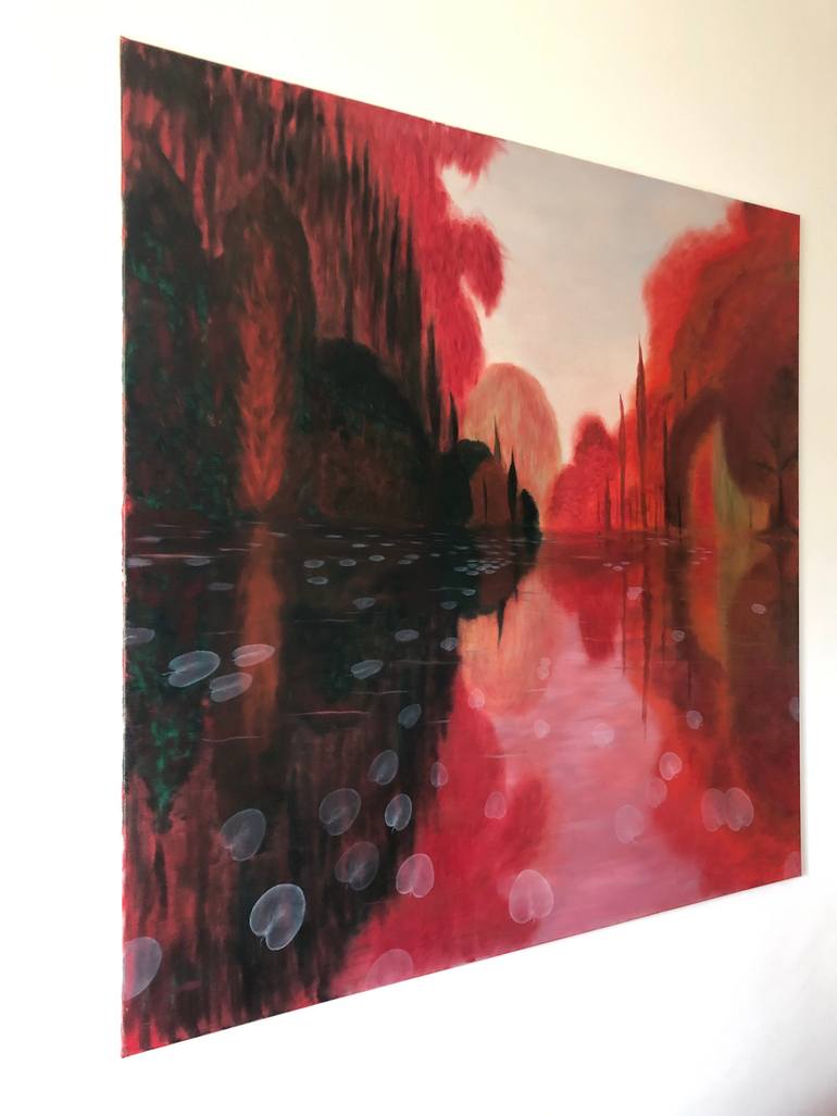 Original Abstract Expressionism Landscape Painting by Caesiliae Fine Art