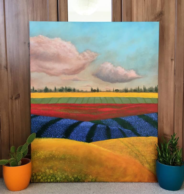 Original Conceptual Landscape Painting by Caesiliae Fine Art