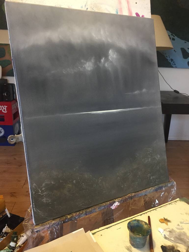 Original Abstract Expressionism Landscape Painting by Caesiliae Fine Art