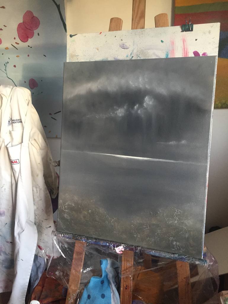 Original Abstract Expressionism Landscape Painting by Caesiliae Fine Art