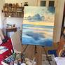 On easel