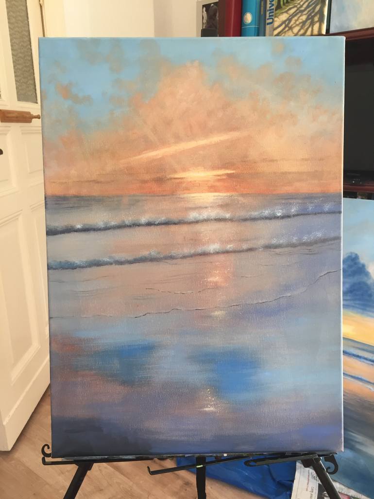 Original Figurative Seascape Painting by Caesiliae Fine Art